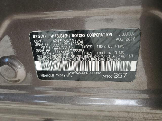 2017 MITSUBISHI OUTLANDER SPORT ES JA4AR3AU9HZ000982