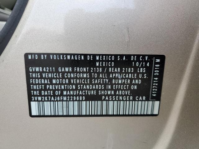 2015 VOLKSWAGEN JETTA BASE 3VW2K7AJ6FM229689