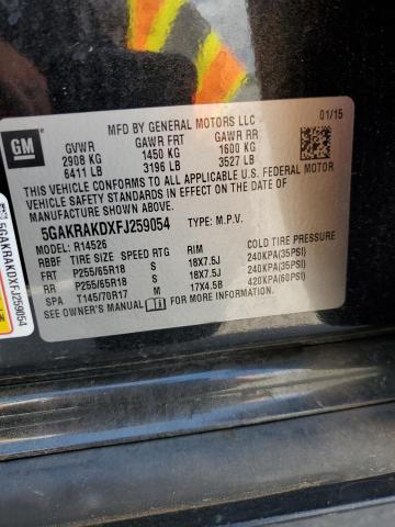 2015 BUICK ENCLAVE 5GAKRAKDXFJ259054