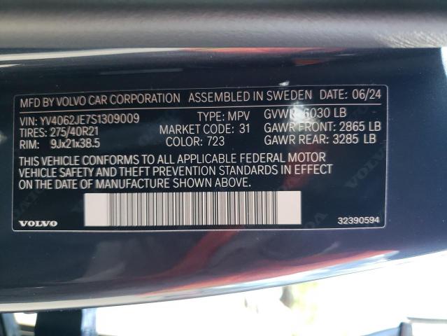 2025 VOLVO XC90 PLUS YV4062JE7S1309009