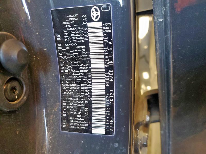 2025 TOYOTA COROLLA FX 5YFB4MCE6SP219131