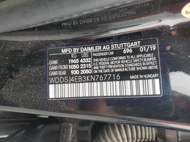 2019 MERCEDES-BENZ CLA 250 - WDDSJ4EB3KN767716