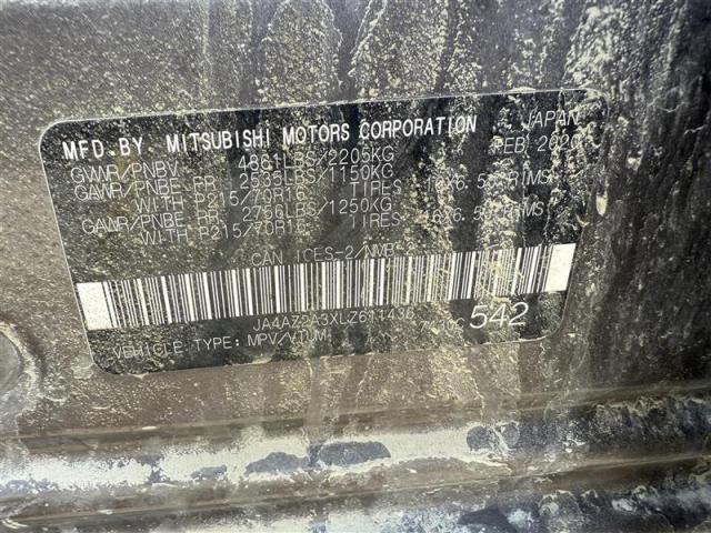 2020 MITSUBISHI OUTLANDER JA4AZ2A3XLZ611436