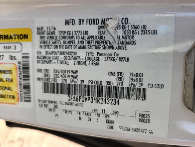 2017 FORD FUSION SPO 3FA6P0VP3HR243234