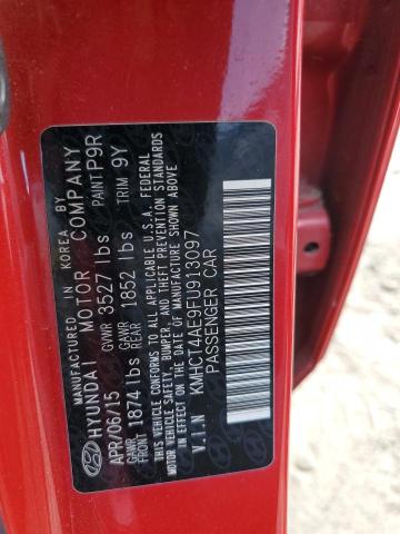 2015 HYUNDAI ACCENT GLS KMHCT4AE9FU913097