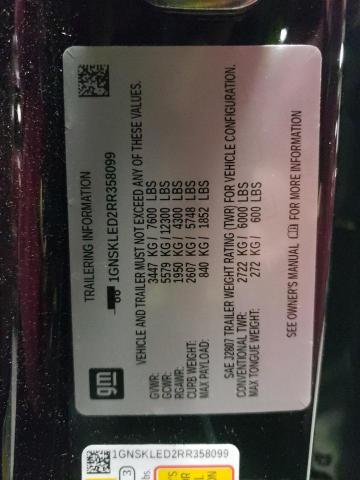 2024 CHEVROLET TAHOE K1500 1GNSKLED2RR358099