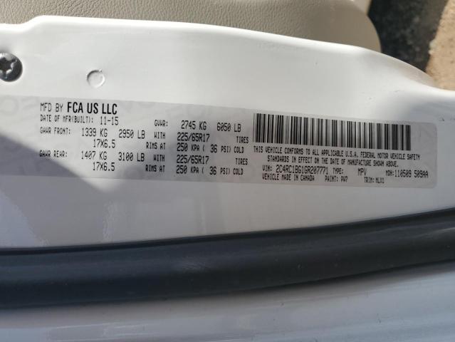 2016 CHRYSLER TOWN & COU 2C4RC1BG1GR207771