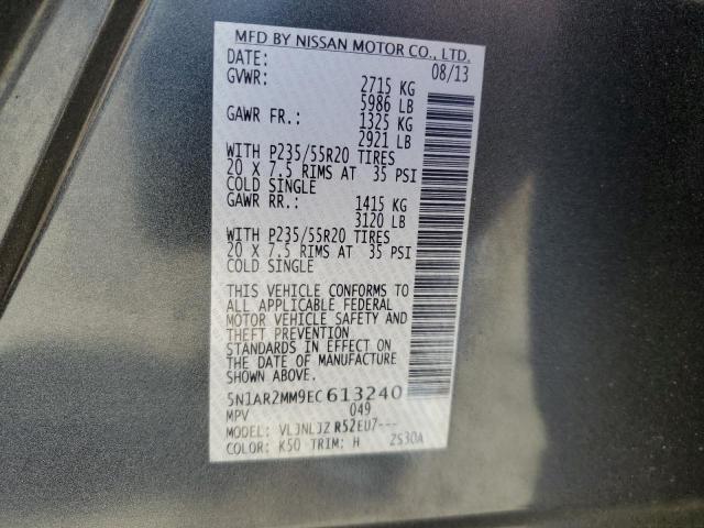 2014 NISSAN PATHFINDER - 5N1AR2MM9EC613240