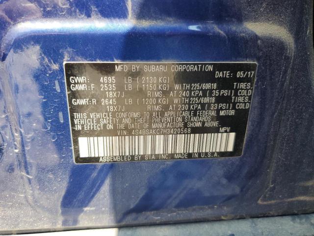 2017 SUBARU OUTBACK 2. 4S4BSAKC7H3420568