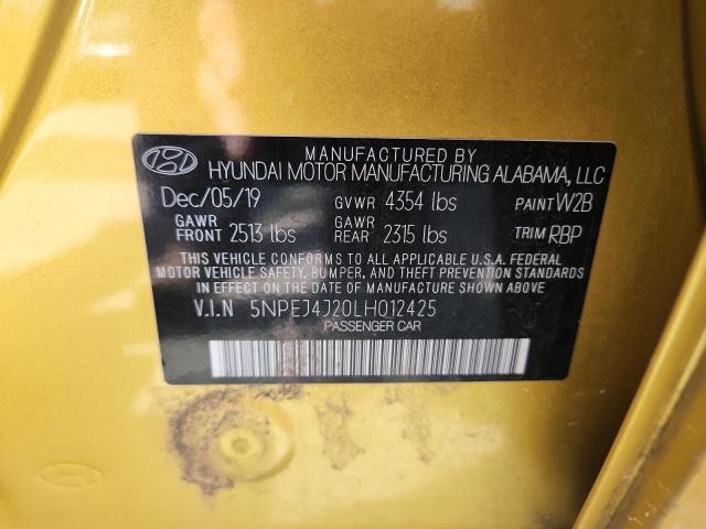 2020 HYUNDAI SONATA SEL 5NPEJ4J20LH012425