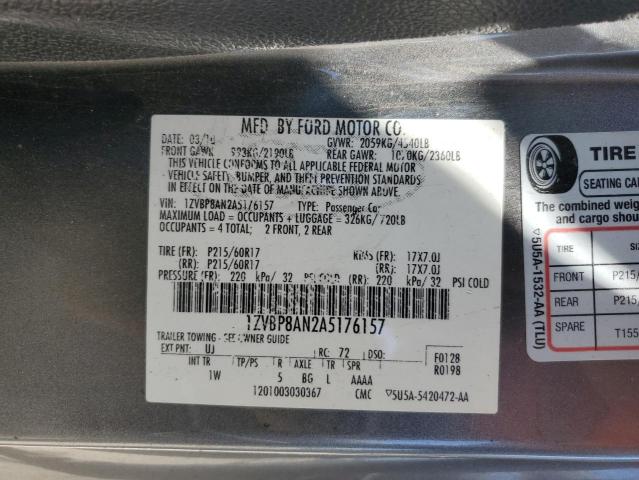 2010 FORD MUSTANG - 1ZVBP8AN2A5176157