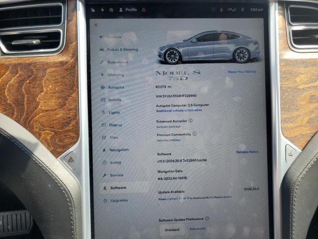 2017 TESLA MODEL S 5YJSA1E24HF228943