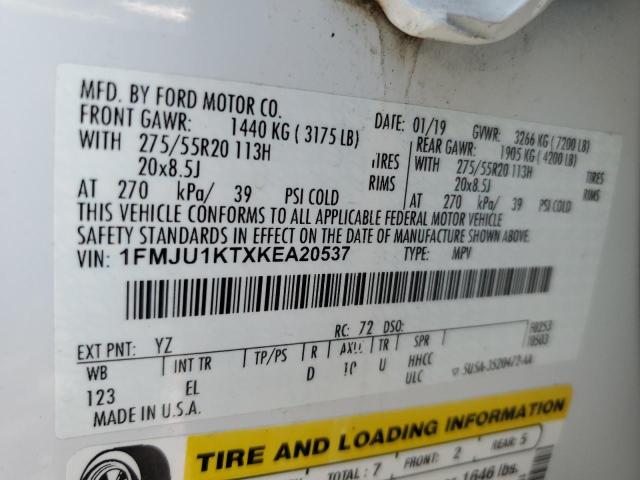 2019 FORD EXPEDITION LIMITED 1FMJU1KTXKEA20537
