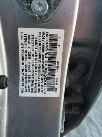 2017 HONDA CIVIC EX 19XFC2F77HE031413