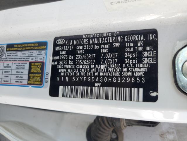 2017 KIA SORENTO LX 5XYPGDA30HG329653