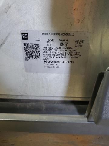 2023 CHEVROLET BOLT EV 1L 1G1FW6S01P4199712