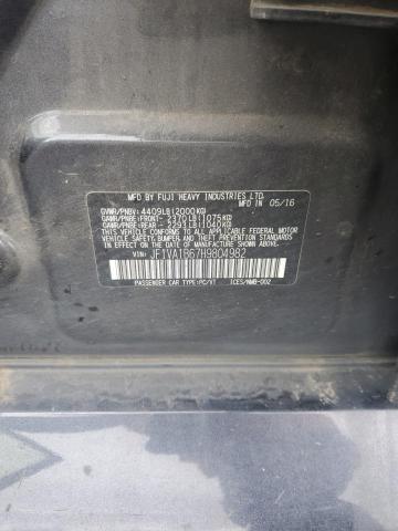 2017 SUBARU WRX JF1VA1B67H9804982