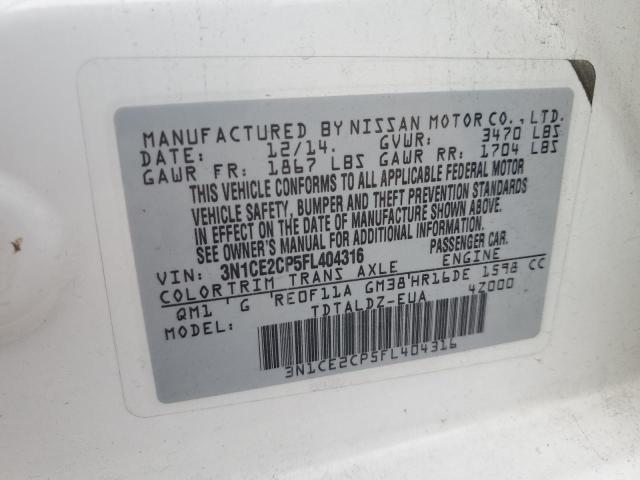 2015 NISSAN VERSA NOTE 3N1CE2CP5FL404316