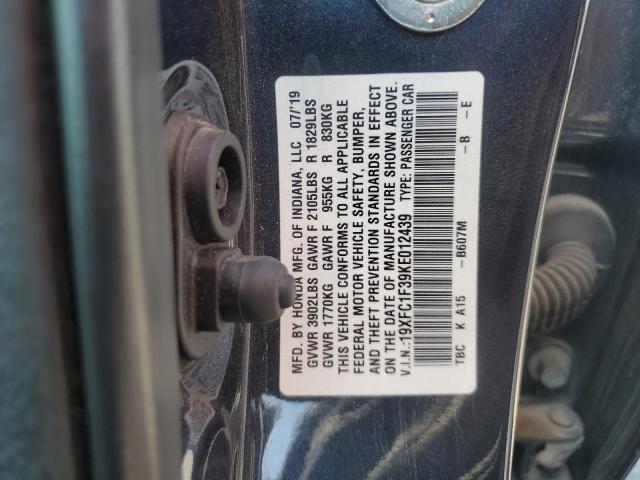 2019 HONDA CIVIC EX 19XFC1F39KE012439