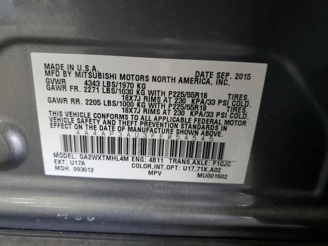 2015 MITSUBISHI OUTLANDER 4A4AP3AU3FE054545