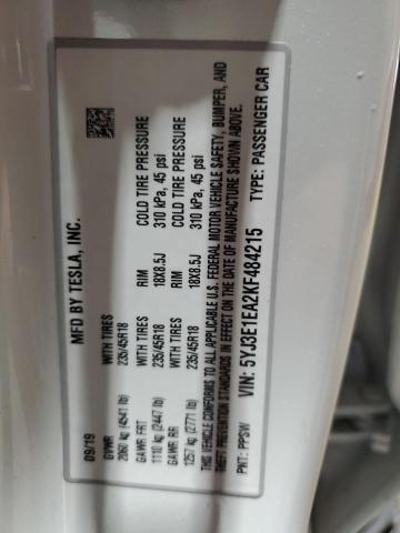 2019 TESLA MODEL 3 5YJ3E1EA2KF484215