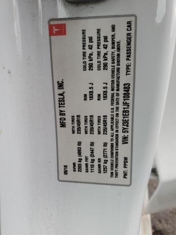 2018 TESLA MODEL 3 5YJ3E1EB1JF108483
