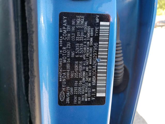 2019 HYUNDAI KONA SE KM8K1CAA2KU297956