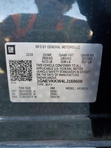 2020 CHEVROLET TRAVERSE P 1GNEVKKW4LJ169609