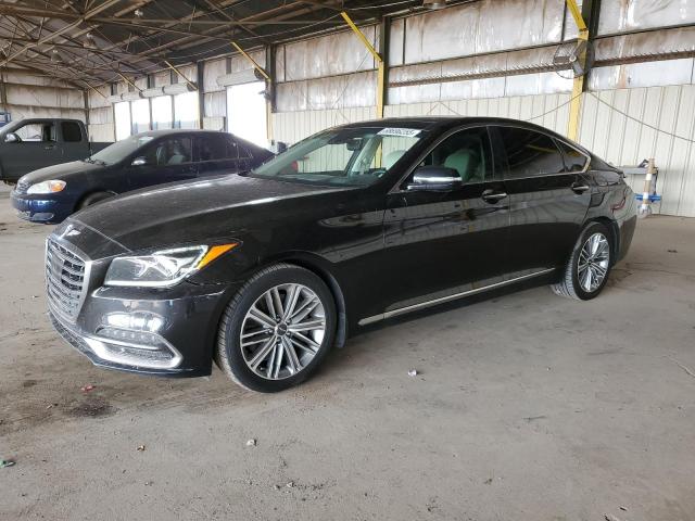 GENESIS G80 BASE 2018 black  gas KMHGN4JE8JU245698 photo #1