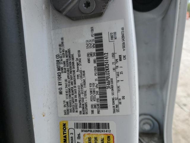 2019 FORD FUSION SE #3259626377