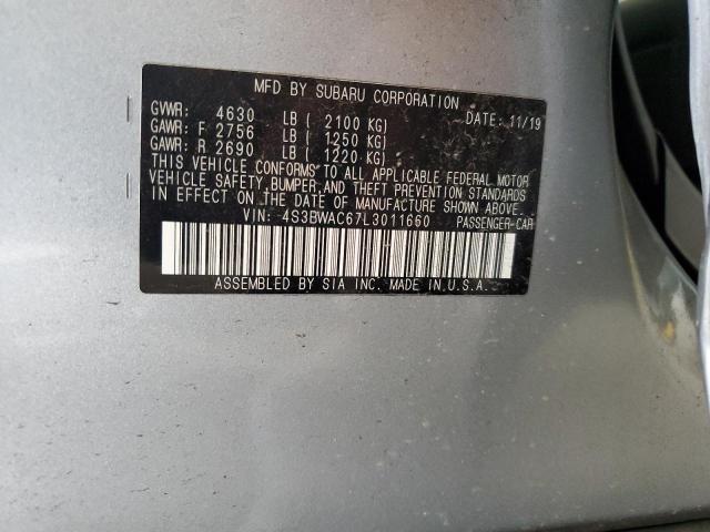 2020 SUBARU LEGACY PRE 4S3BWAC67L3011660