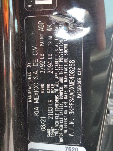 2021 KIA FORTE GT L 3KPF34ADXME408268
