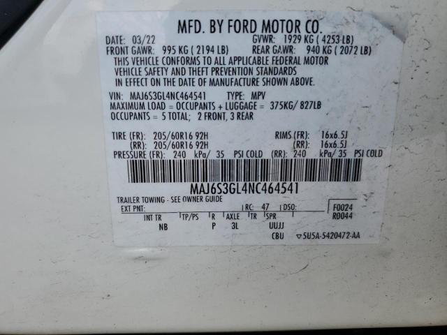 2022 FORD ECOSPORT S - MAJ6S3GL4NC464541