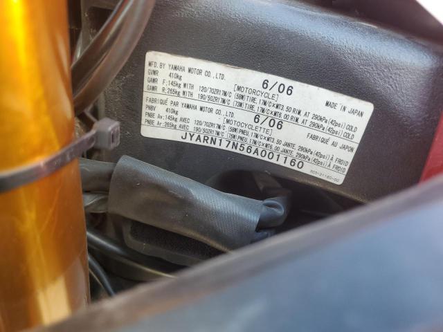 2006 YAMAHA FZ1 S JYARN17N56A001160