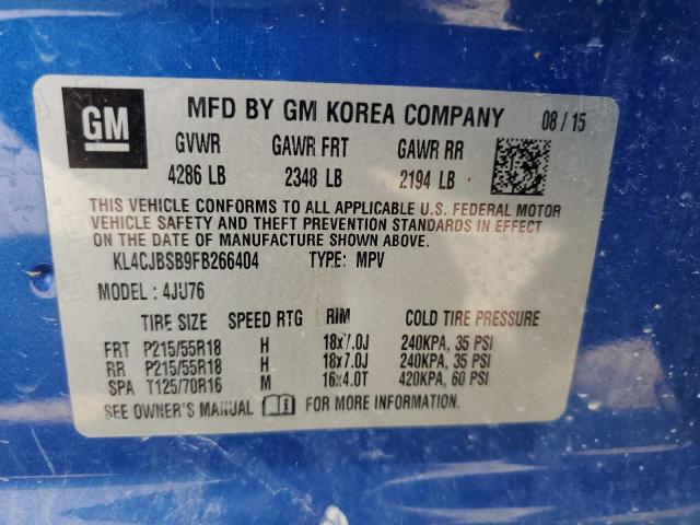 2015 BUICK ENCORE CONVENIENCE KL4CJBSB9FB266404