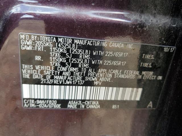 2018 TOYOTA RAV4 LE 2T3ZFREV1JW417137