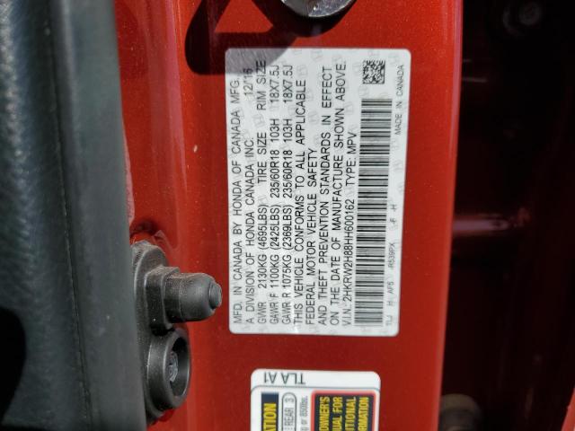 2017 HONDA CR-V EXL 2HKRW2H88HH600162
