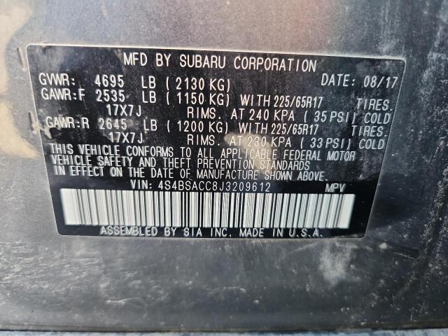 2018 SUBARU OUTBACK 2. - 4S4BSACC8J3209612