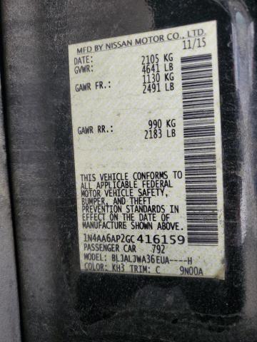 2016 NISSAN MAXIMA 3.5 1N4AA6AP2GC416159