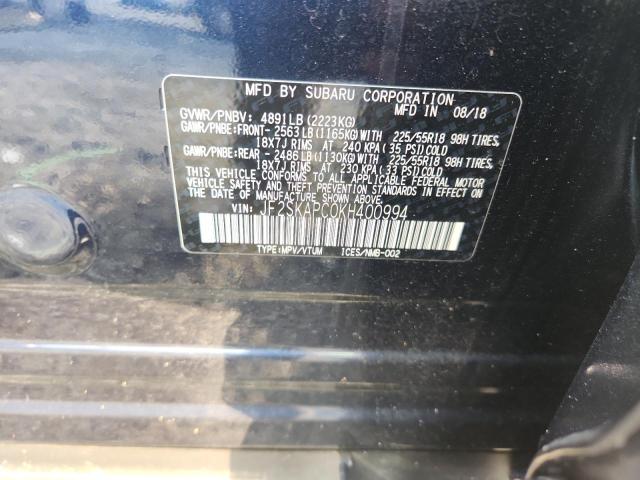 2019 SUBARU FORESTER S JF2SKAPC0KH400994