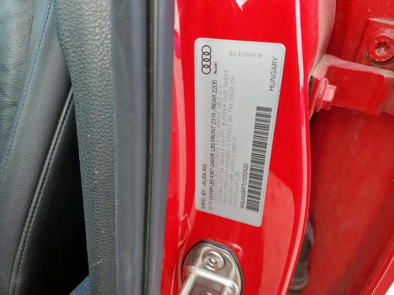 2018 AUDI A3 PREMIUM WAUAUGFF7J1032420