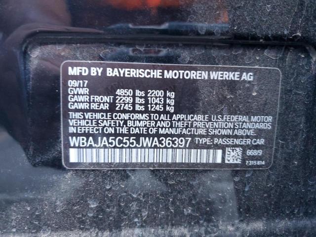 2018 BMW 530 I WBAJA5C55JWA36397