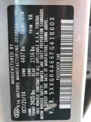2015 KIA OPTIMA SX 5XXGR4A66FG418603