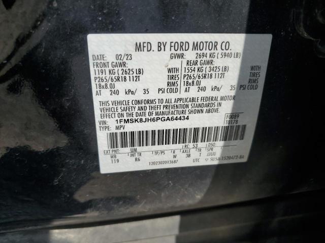 2023 FORD EXPLORER T 1FMSK8JH6PGA64434