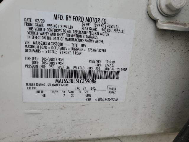2020 FORD ECOSPORT TITANIUM MAJ6S3KL5LC359088