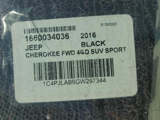 2016 JEEP CHEROKEE S 1C4PJLAB6GW297344
