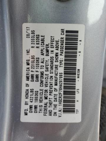 2017 HONDA ACCORD EX 1HGCR2F76HA297995