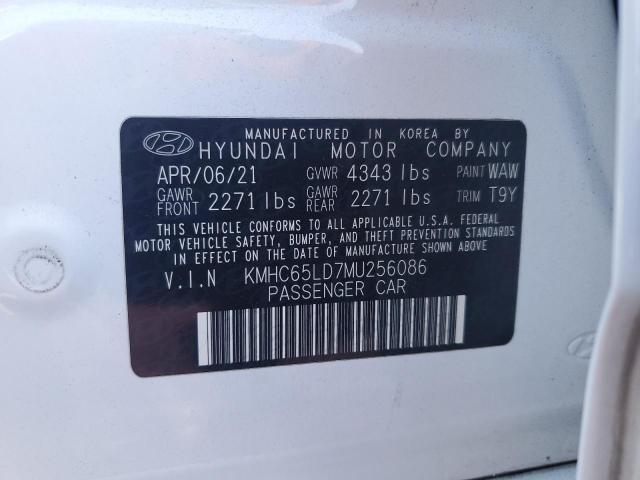 2021 HYUNDAI IONIQ SE KMHC65LD7MU256086