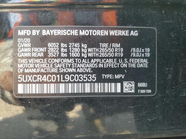 2020 BMW X5 SDRIVE 40I 5UXCR4C01L9C03535