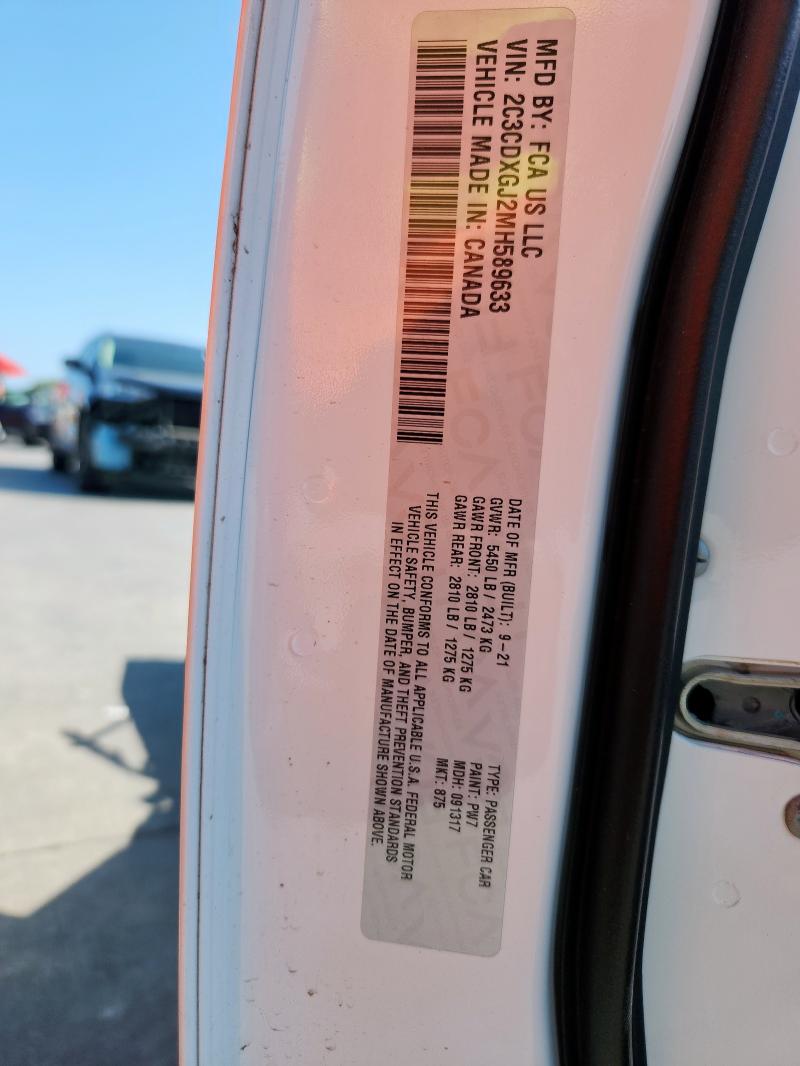 2021 DODGE CHARGER SCAT PACK 2C3CDXGJ2MH589633